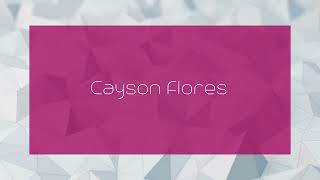 Cayson Flores  appearance [upl. by Mccreery]