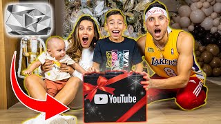 OPENING Our 10M Subscriber PLAY BUTTON  The Royalty Family [upl. by Sul15]