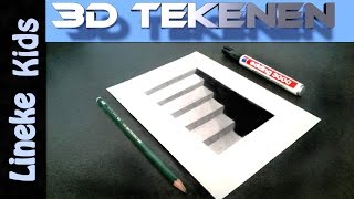 3D tekenen voor beginners KELDER TRAP [upl. by Dera731]