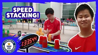 The Speed Stacking King  Guinness World Records [upl. by Dickens845]