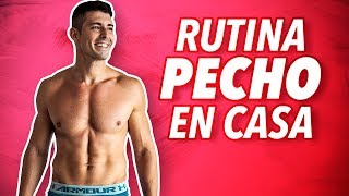 💪 RUTINA DE PECHO EN CASA  Ejercicios para PECTORALES en 10 minutos [upl. by Ahseym636]