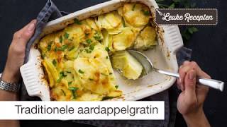 Traditionele aardappelgratin recept  LeukeReceptennl [upl. by Einnor]