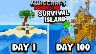 I Survived 100 Days on a SURVIVAL ISLAND in Minecraft Hardcore [upl. by Nelyag630]