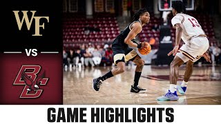 Wake Forest vs Boston College Game Highlights  202324 ACC Men’s Basketball [upl. by Eglantine79]