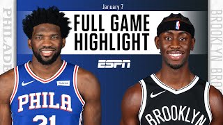 Philadelphia 76ers vs Brooklyn Nets FULL GAME HIGHLIGHTS  NBA on ESPN [upl. by Halli]