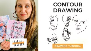 Contour Drawing  Step by Step Art Tutorial [upl. by Seiuqram161]