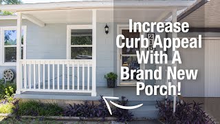 DIY Porch Railing Build  Flip House Remodel [upl. by Notlew]