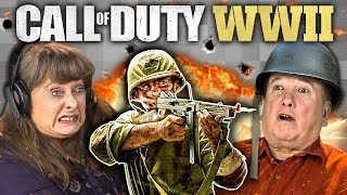 CALL OF DUTY WW2 Elders React Gaming [upl. by Ynnos]