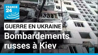 Guerre en Ukraine  bombardements russes à Kiev • FRANCE 24 [upl. by Naillij]