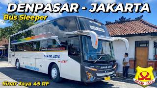 NYOBAIN BUS SINAR JAYA SLEEPER DARI DENPASAR BALI KE JAKARTA‼️😍🌈 Trip Sinar Jaya 45 RF Part 1 [upl. by Airbmak]