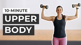 10Minute Toned Arms Workout At Home Dumbbells Only [upl. by Morton]