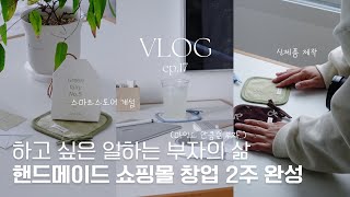 VLOG ep17 핸드메이드 쇼핑몰 초보 사장 1일차 신제품 개발 스마트스토어 개설 2주 완성 l 패브릭 소잉 브랜드 창업 [upl. by Gerrit]