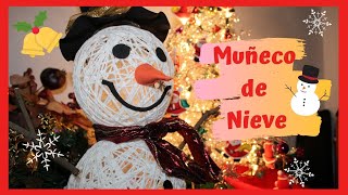 Cómo hacer un muñeco de nieve con estambre  DIY Snowman⛄ [upl. by Irdua]