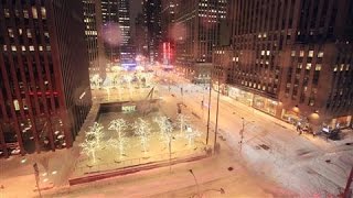 Timelapse Storm Dumps Record Snow on New York City [upl. by Atnohs]