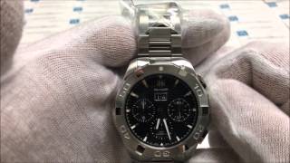 Instruction on how to use TAG Heuer Aquaracer Automatic Chronograph watch by AuthenticWatchescom [upl. by Nirel901]